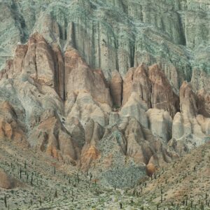 View of curious mountains shapes in "Quebrada del toro",